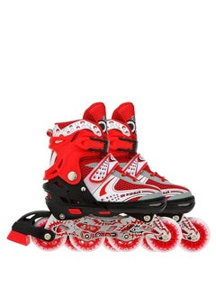 ENDLESS  V732 Inline Adjustable Skating Shoes Medium Size 34 EUR (UK 1.5) - 38 EUR (UK 5) for 6 to 12 Years | Aluminium Chassis and 70 mm PVC Wheels | Front Wheel with Flash | For Indoor/Outdoor  - Image 1