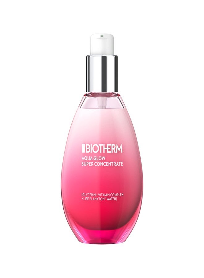 BIOTHERM بيوديرم أكوا سورس أكوا جلو سوبر كونسنترات، سيروم مضيء، مرطب للوجه للبشرة العادية إلى المختلطة مع فيتامين C وبلانكتون بيولوجي، لبشرة متألقة ومضيئة، 1.7 أونصة سائلة. - Image 1
