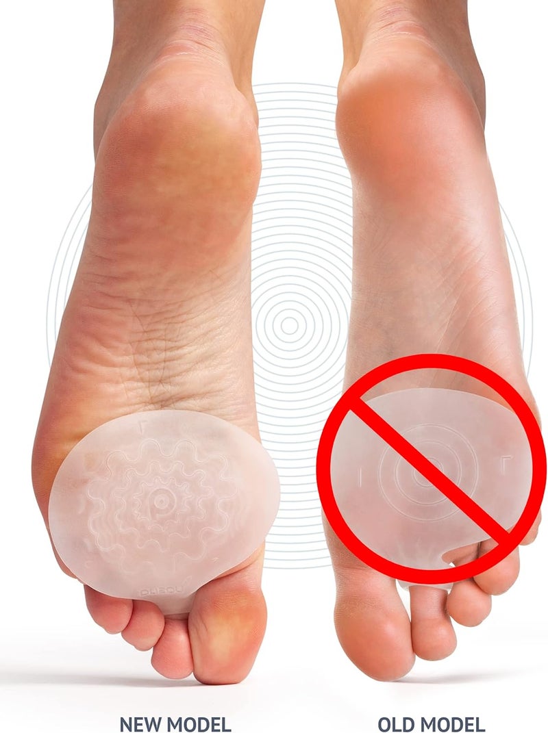 BRISON Metatarsal Pads Ball of Foot Cushions - Metatarsal Pads for Women and Men - Soft Gel Foot Pads Metatarsal Foot Forefoot Cushioning Foot Pain Relief - 2 Pairs - Image 3