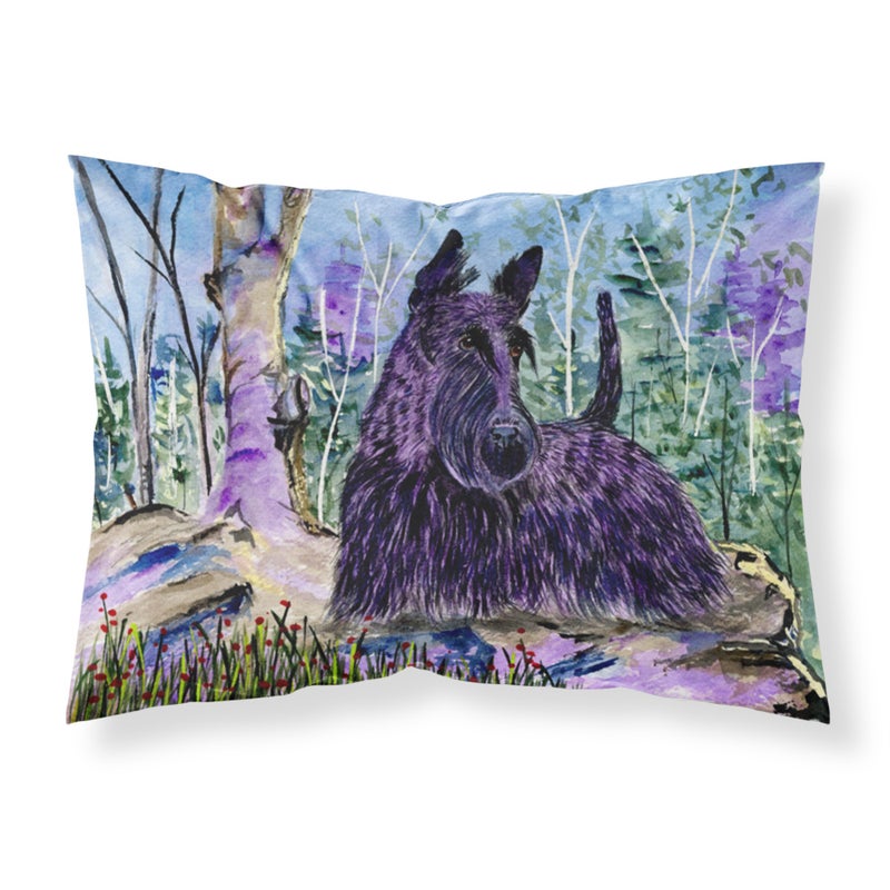 ""Caroline's Treasures SS8666PILLOWCASE Scottish Terrier نسيج ماص للرطوبة كيس وسادة قياسي كبير متعدد الألوان""