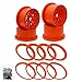 FLMLF Nylon Front and Rear Wheel Hub Rim Beadlock Ring Set Orange for 15 Hpi Rovan Km Baja 5B 4WD Rc Car Parts - Image 3