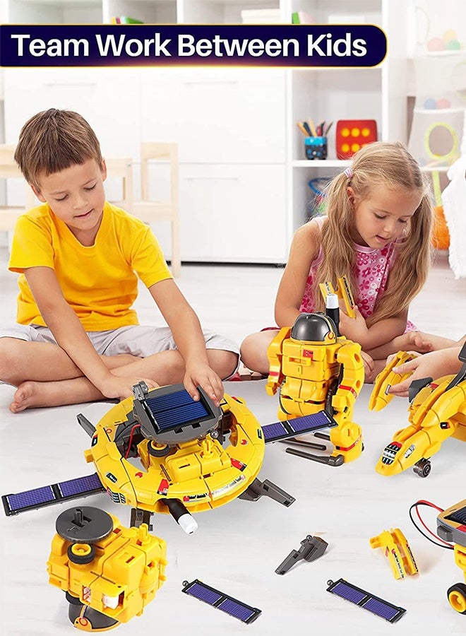 UETEEY كتل البناء، مشاريع STEM للأطفال، مجموعات علمية للأولاد، هدايا ألعاب الفضاء الشمسية للأولاد والبنات المراهقين، تجارب بناء الروبوتات، لعبة كتل البناء 6 في 1 للفضاء - Image 5