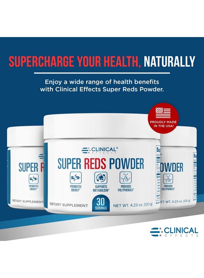 Clinical Effects Super Reds Powder Superfood Powder Antioxidant Drink Polyphenols Supplement With Probiotics For Energy Immunity And Gut Health 30 Servings - Image 4
