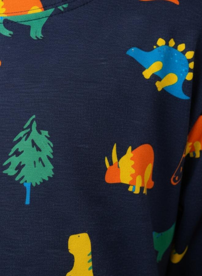 Anthrilo Dinosaur Fun Navy Girls Long Sleeves T-Shirt and Pants Set - Image 4