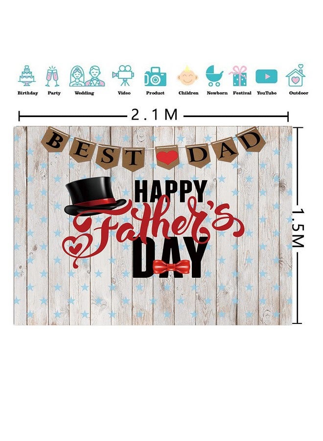 CYLYH 7X5Ft Father'S Day Backdrop Father'S Day Retro Wood Backdrop Father'S Day Party Supplies Decorations Banner D534 - Image 5