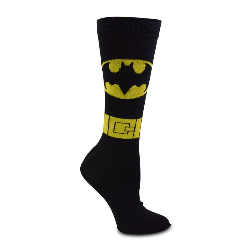 Hyp Batman DC Comics 89 Casual Crew Socks 2 Pack Black Large Unisex-Adults Batman Fans, Halloween Enthusiasts, All Ages - Image 2