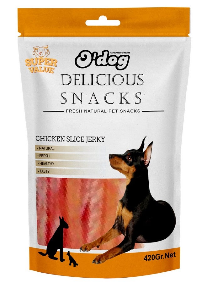 بتس إمباير شرائح دجاج مجففة من O'Dog بدون ألوان صناعية أو نكهات أو مواد حافظة، وجبة لذيذة وصحية طبيعية 100%، 420 جرام - Image 1