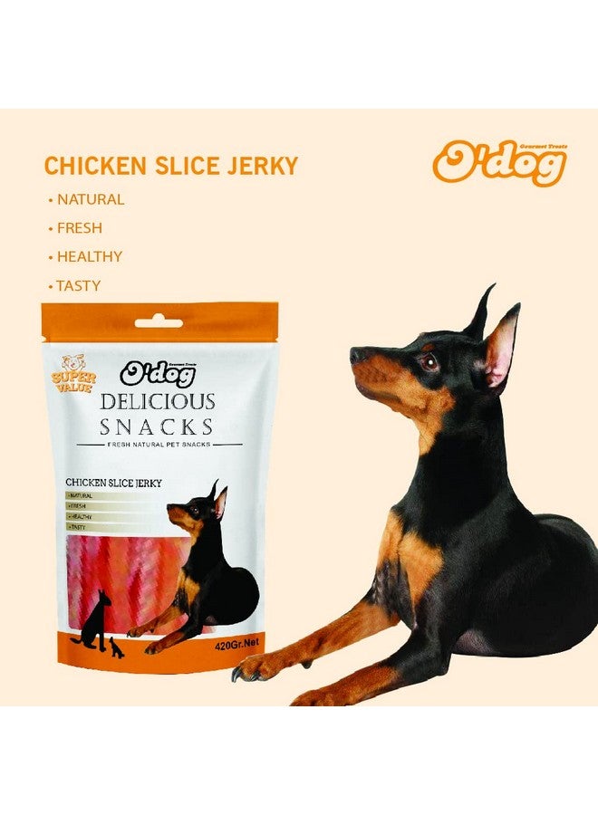 بتس إمباير شرائح دجاج مجففة من O'Dog بدون ألوان صناعية أو نكهات أو مواد حافظة، وجبة لذيذة وصحية طبيعية 100%، 420 جرام - Image 2