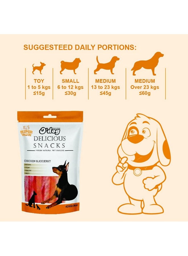 بتس إمباير شرائح دجاج مجففة من O'Dog بدون ألوان صناعية أو نكهات أو مواد حافظة، وجبة لذيذة وصحية طبيعية 100%، 420 جرام - Image 4