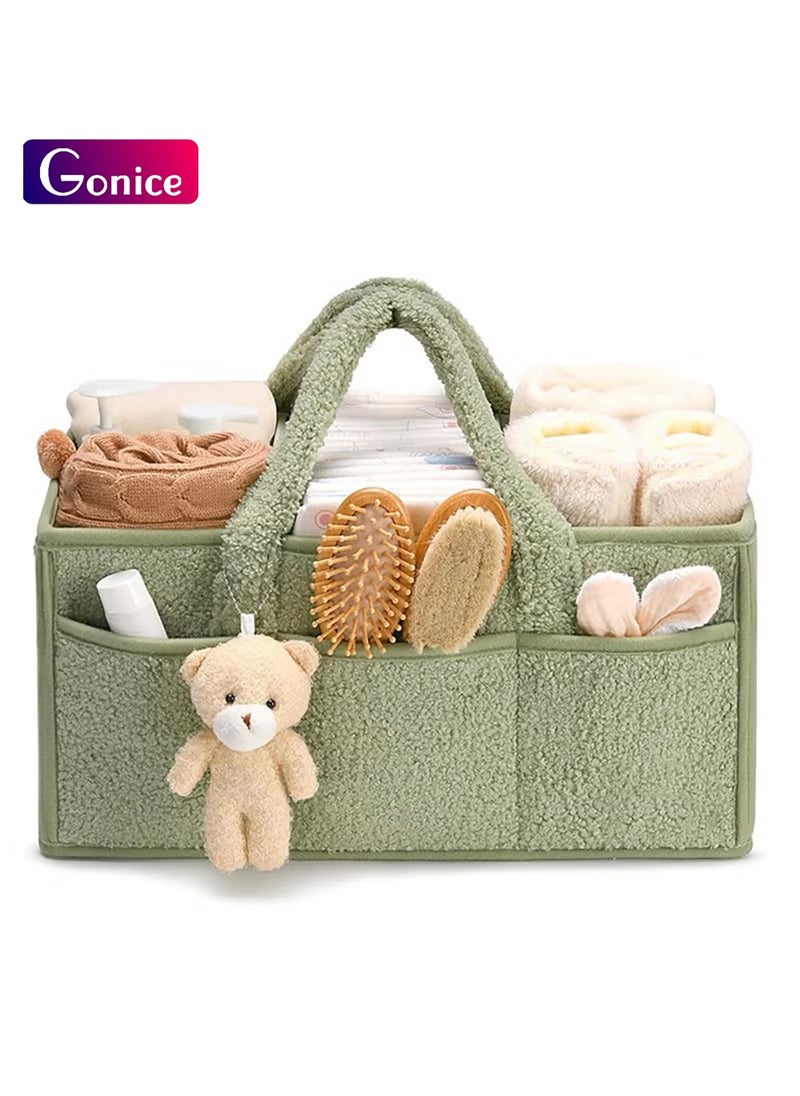 Gonice Baby Diaper Caddy Organizers -Storage Mother Bags - Nursery Storage Foldable and Portable -Green  - Image 1