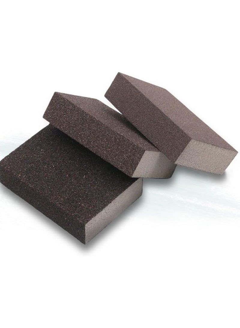 طقم 3 إسفنجات صنفرة متعددة الاستخدامات – لإزالة الصدأ والدهانات وتنظيف وتنعيم الأسطح – قابلة للغسل وإعادة الاستخدام – مثالية للخشب والمعدن - Image 1