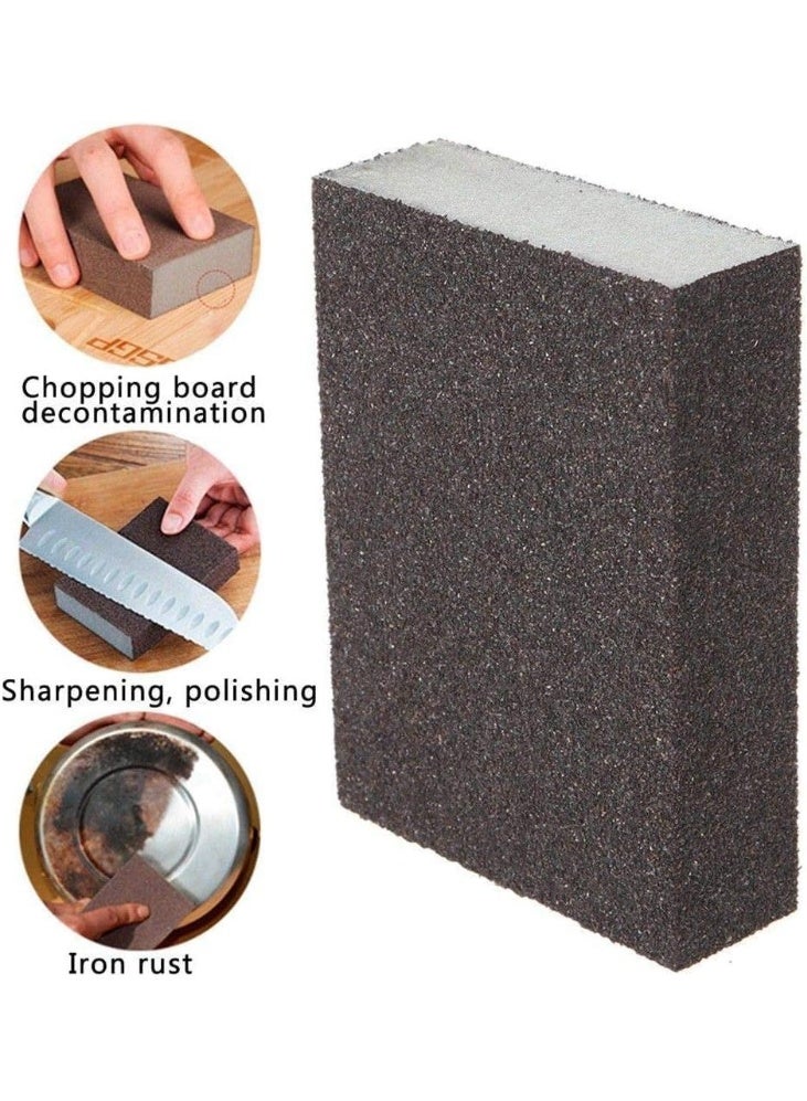 طقم 3 إسفنجات صنفرة متعددة الاستخدامات – لإزالة الصدأ والدهانات وتنظيف وتنعيم الأسطح – قابلة للغسل وإعادة الاستخدام – مثالية للخشب والمعدن - Image 5