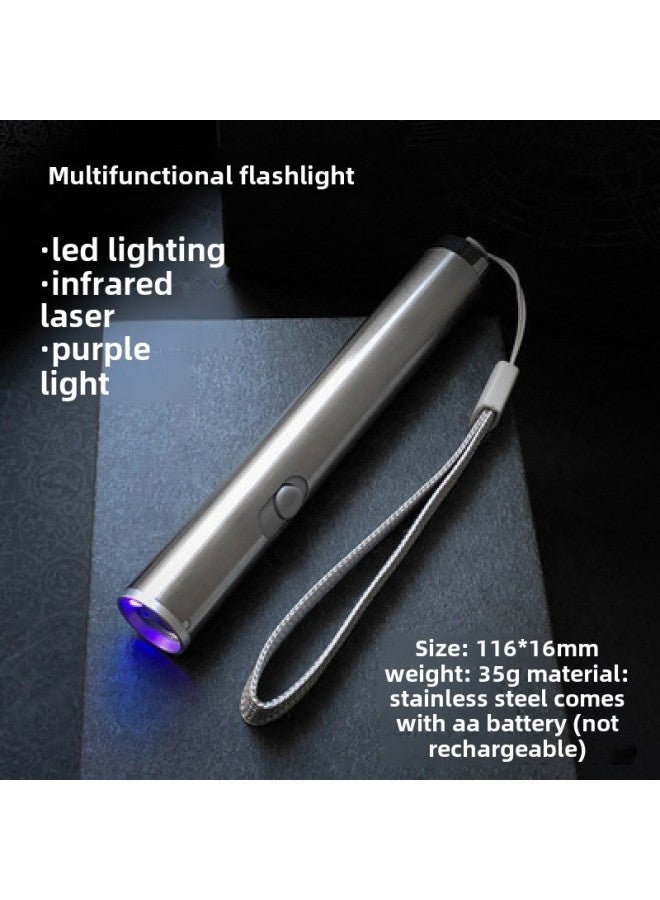 Old Blacksmith Glass Luminous Tube Tritium Lamp Tritium Tube Tritium Tube Substitute Fingertip Gyro Luminous Luminous Luminous Toy-Color:Purple Light Flashlight (1 Piece) Purple Light Flashlight (1 Piece)  - Image 1