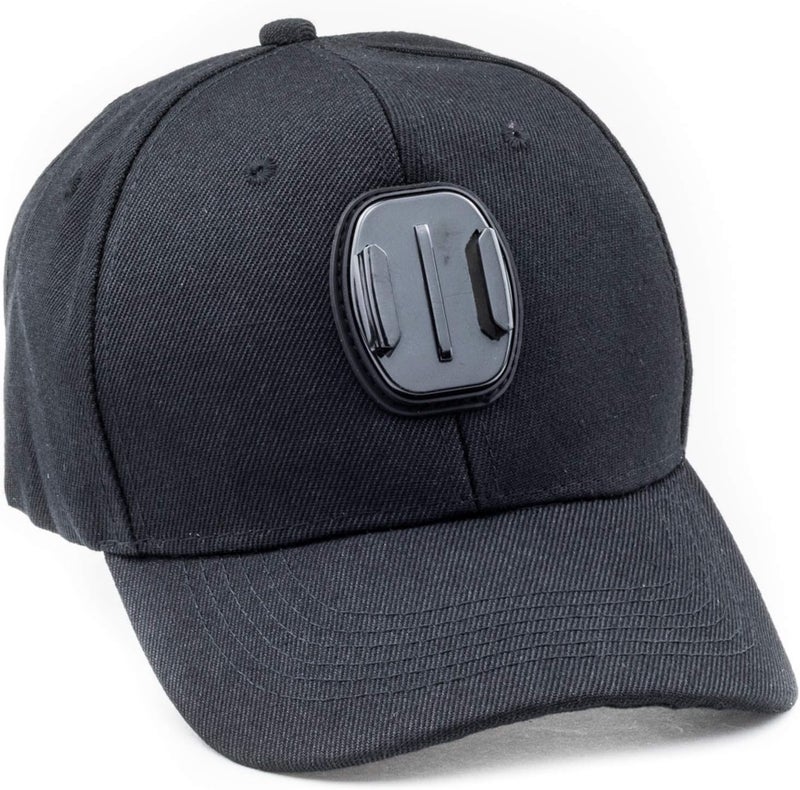 DigiCharge Black Baseball Cap with Action Cam Mount – Compatible with GoPro Lit Hero 13 12 11 10 Max2, DJI Osmo Action, Akaso & More – Hands-Free Filming Hat for Sports, YouTubers & Outdoor Adventures - Image 2