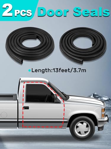 Pnktool 8PCS Door Seal Window Run Channel Sweep Felt Rubber Weatherstrip Kit Compatible with C1500 C2500 C3500 K1500 K2500 K3500 Suburban Jimmy C10 C20 C30 K5 K10 Blazer, OE: 15569071, 15522764, 14027777 - Image 2