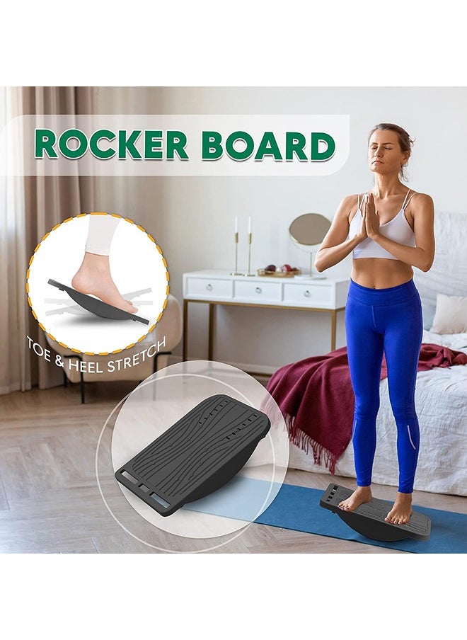 Arabest 3-in-1 Adjustable Incline Slant Board for Calf Stretching Ankle, Foot Massage, 10 Changeable Levels Rocker Board for Plantar Fasciitis Physical Therapy Equipment  - Image 5