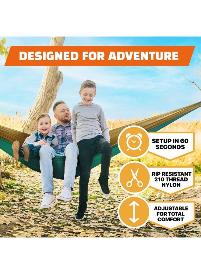 MalloMe Camping Hammock for Adults & Kids - Portable Hammocks for Outside - Hamacas para Adultos Outdoor Single & Double Two 2 Person Hammock - Hamaca/Hamacs/Amacas Heavy Duty Tree Travel Hamock - Image 3