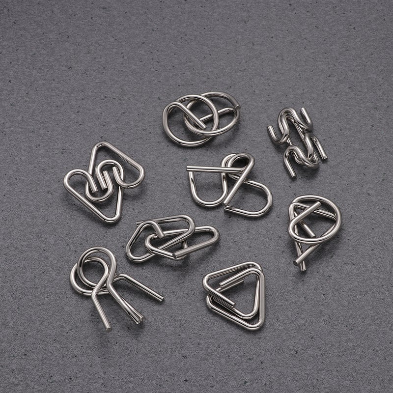 Intelligence Unzipping Metal Wire Puzzles Trick Toy Metal Toys for Kids (B English Type） - Image 4