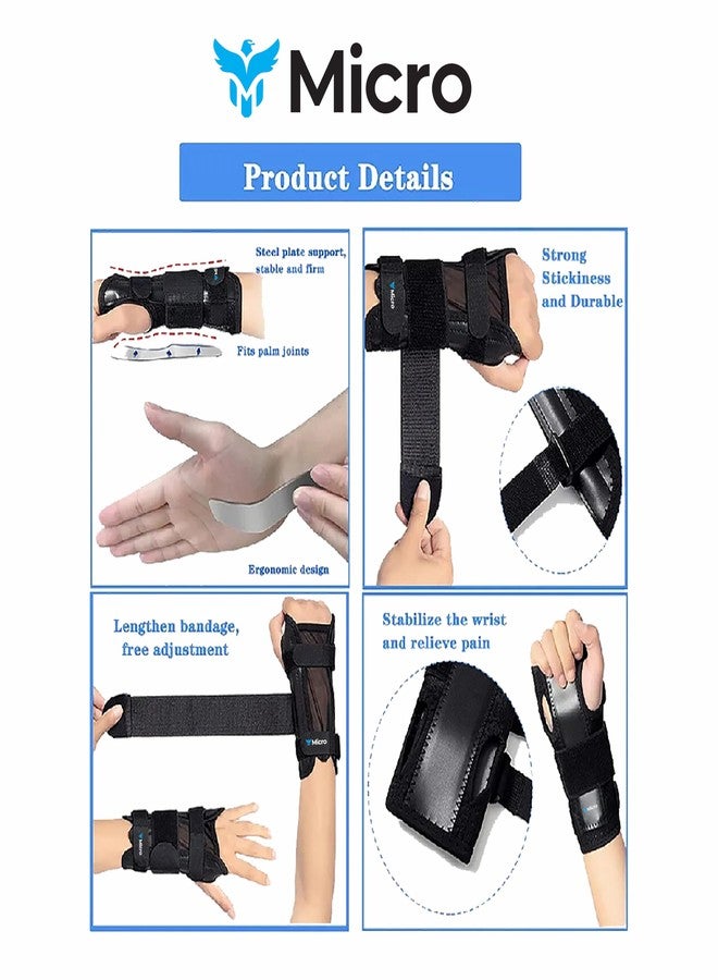 مايكرو سوار معصم من مزيج النيوبرين من MICRO meditex، دعامة للإبهام للرجال والنساء، دعامة لليد، دعامة لتخفيف آلام المعصم، دعامة للمعصم، يناسب اليد اليمنى واليسرى، مقاس واحد (كبير) - Image 2