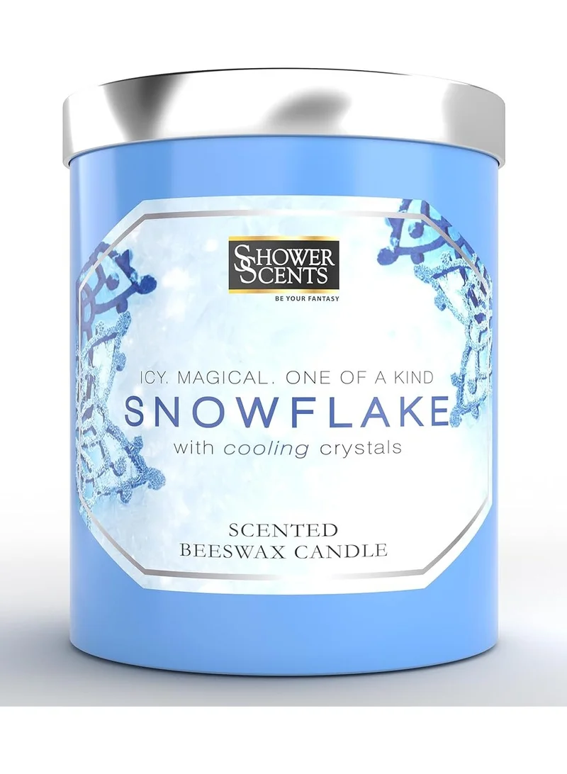 Shower Scents Shower Scents Snowflakes Beeswax 3 - Wick Scented Candle 410g