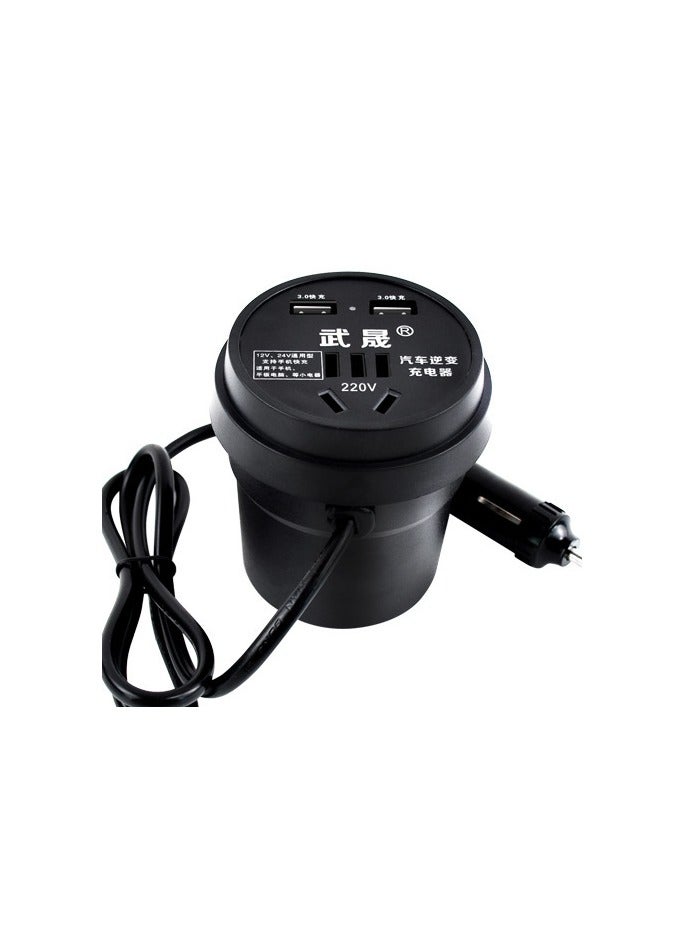 Car and truck 12V/24V to 220V multifunctional car inverter converter, mobile phone socket charger - Image 1