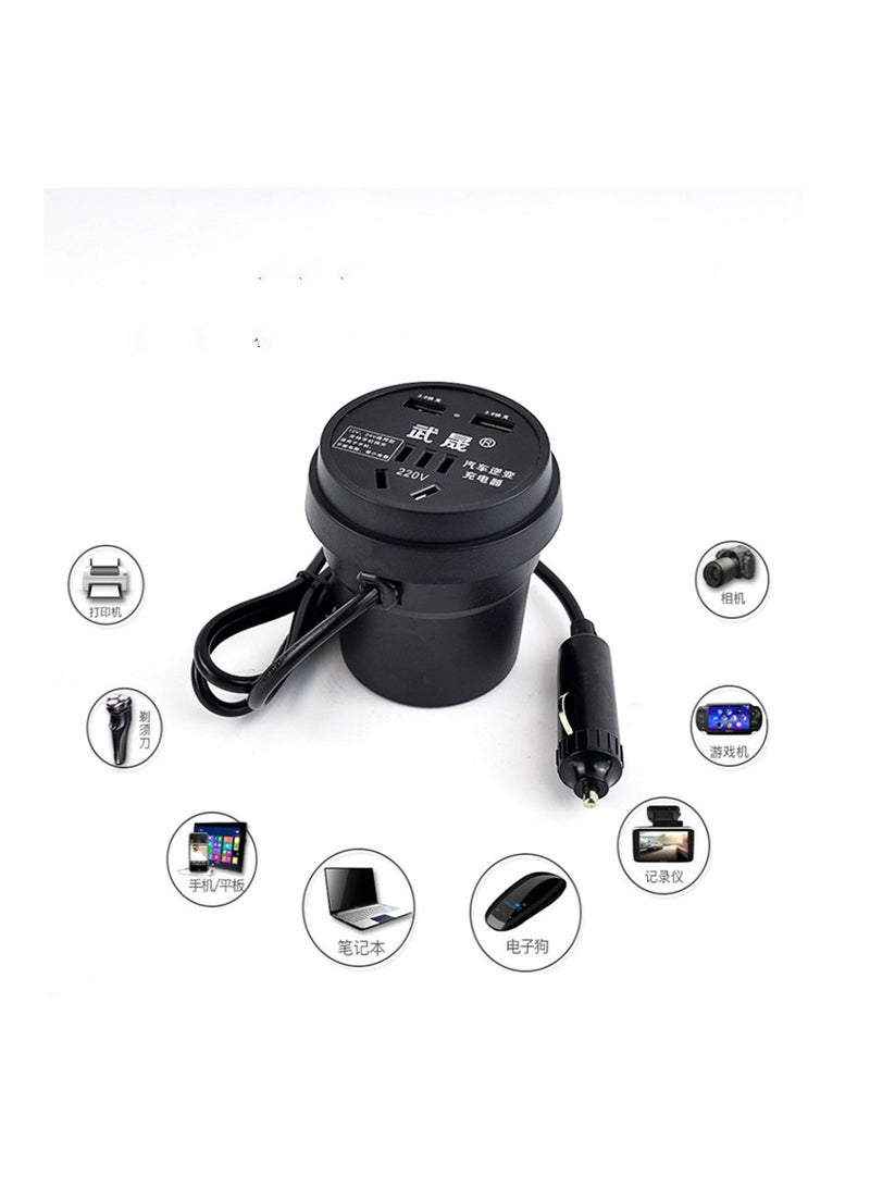 Car and truck 12V/24V to 220V multifunctional car inverter converter, mobile phone socket charger - Image 3