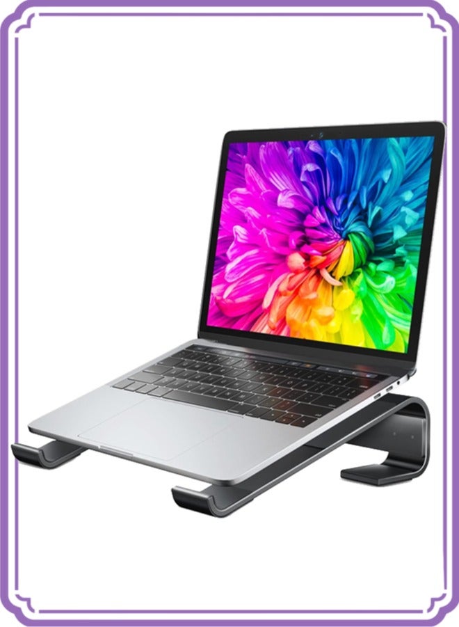 APEX Laptop Stand for Desk, MacBook Stand Sturdy Laptop Riser, Ventilated Ergonomic Aluminum Laptop Holder Compatible with 12 13 15.6 17 Inch MacBook Pro Air/HP/Dell, Work Cooling Computer Stand.  - Image 1
