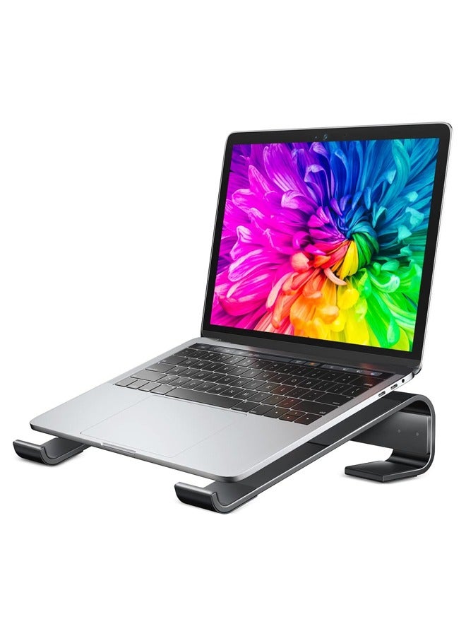 APEX Laptop Stand for Desk, MacBook Stand Sturdy Laptop Riser, Ventilated Ergonomic Aluminum Laptop Holder Compatible with 12 13 15.6 17 Inch MacBook Pro Air/HP/Dell, Work Cooling Computer Stand.  - Image 2