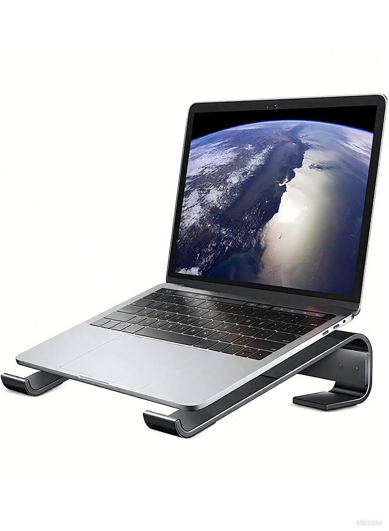 APEX Laptop Stand for Desk, MacBook Stand Sturdy Laptop Riser, Ventilated Ergonomic Aluminum Laptop Holder Compatible with 12 13 15.6 17 Inch MacBook Pro Air/HP/Dell, Work Cooling Computer Stand. - Image 1