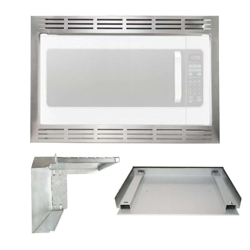 Pewoaoa NN-TK922SS 27-inch Microwave Trim Kit, 27-Inch Stainless Steel Microwave Trim Kit - Compatible with 2.2 Cu Ft Built-in Microwaves, Trim Kit for Microwave - Image 1
