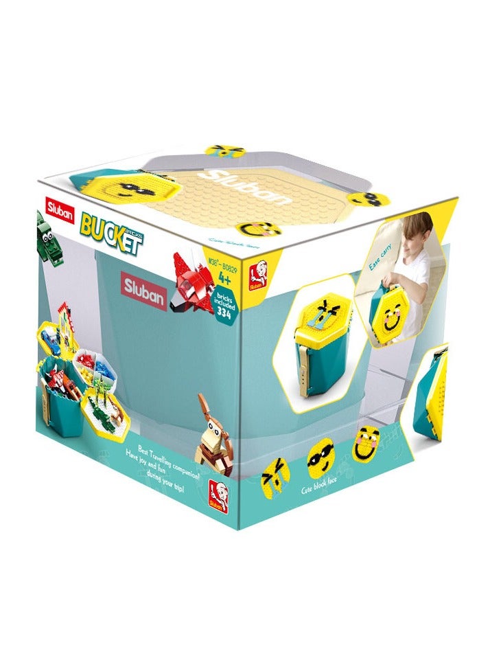 Sluban Block Bucket Building Set 334 Piece - For Boys 4+ Years Old - Image 1