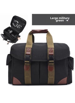 Generic Multifunctional Professional Canon SLR Camera Bag Shoulder Canvas Camera Bag D7200 Nikon SLR Set D7500-Color:Large Size Without Label (green)  - Image 1