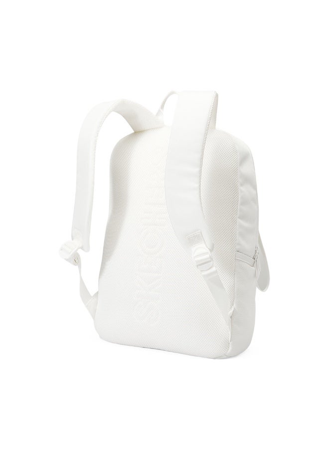 Skechers Unisex Classic Minimal Backpack – Lightweight Everyday School & Travel Bag White - Image 2