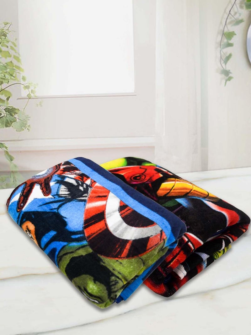 Athom Living Marvels Avengers Themed Kids Bath Towel 60x120cm 350 GSM Soft Absorbent Multicolor Perfect for Boys and Girls Fun Vibrant Design Pack of 2 - Image 2