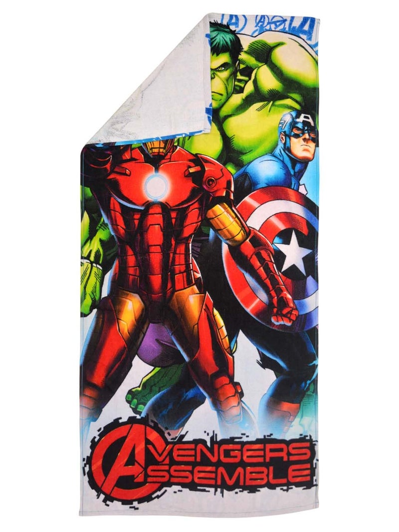 Athom Living Marvels Avengers Themed Kids Bath Towel 60x120cm 350 GSM Soft Absorbent Multicolor Perfect for Boys and Girls Fun Vibrant Design Pack of 2 - Image 4