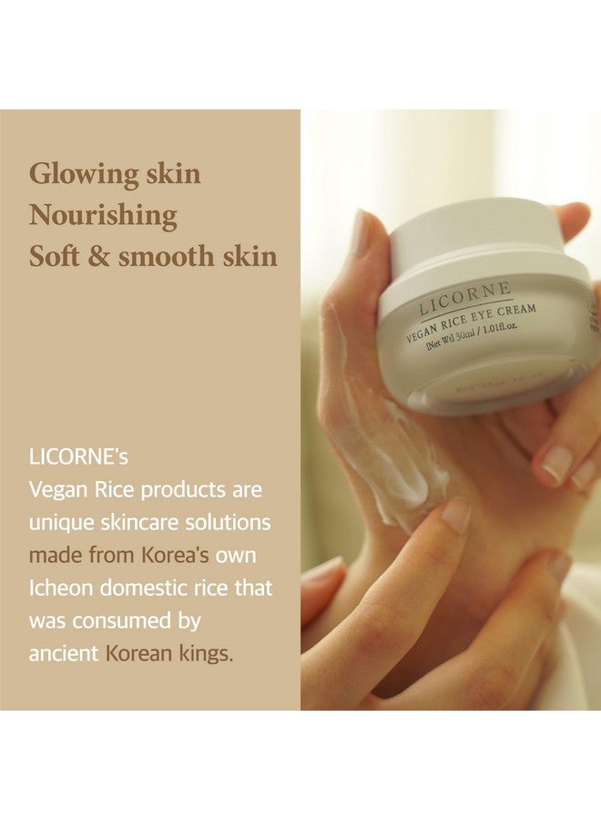 LICORNE Vegan | Under Eye Cream for Dark Circles and Puffiness | Suitable for Delicate Skin Under Eye Area |Rice Eye Cream 1.01fl.oz Korean Skincare - Image 4