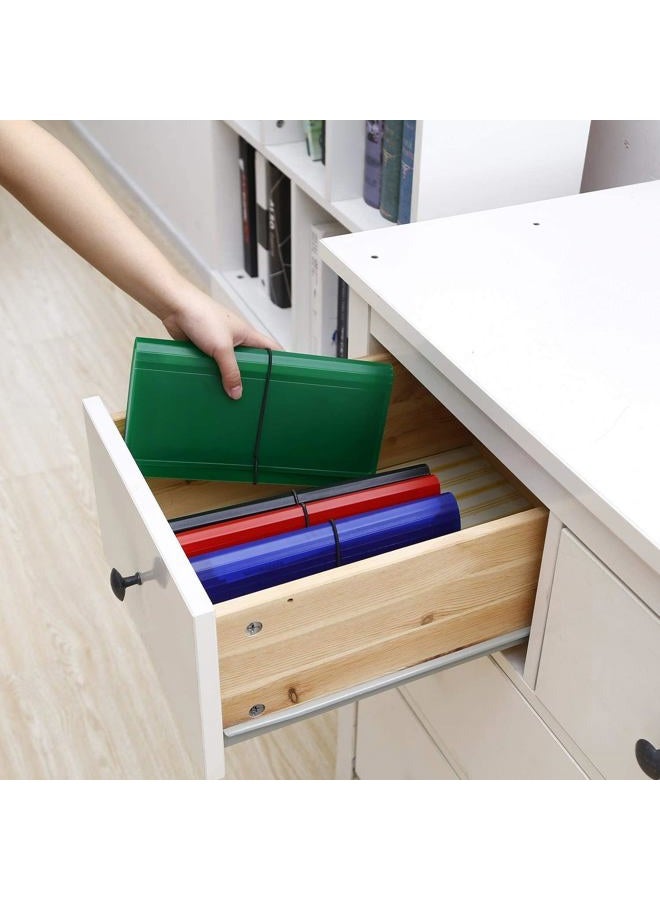 SEEKIND Expanding File Folder 4 Pack, 10.4' 5.5' Receipt Organizer Folder Accordion Folder Document with 13 Pocket for Office,Cards,Tickets-Water Resis - Image 5