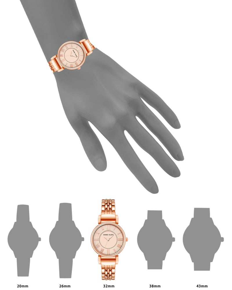 Anne Klein Women's AK/2158RGRG Rose Gold-Tone Bracelet Watch - Image 3