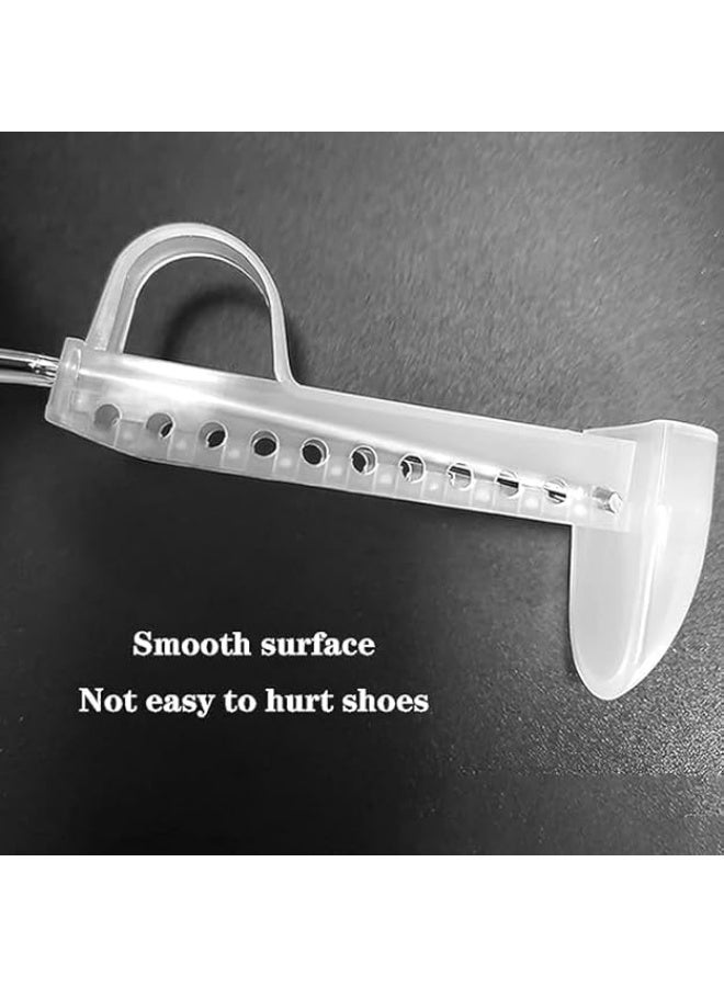 1 pair of adjustable shoe extenders, a tool for widening and shaping flat shoes, low heels, and high heels. Adjustable width, wrinkle-resistant, maintains shoe shape, plastic shoe size expander. - Image 2