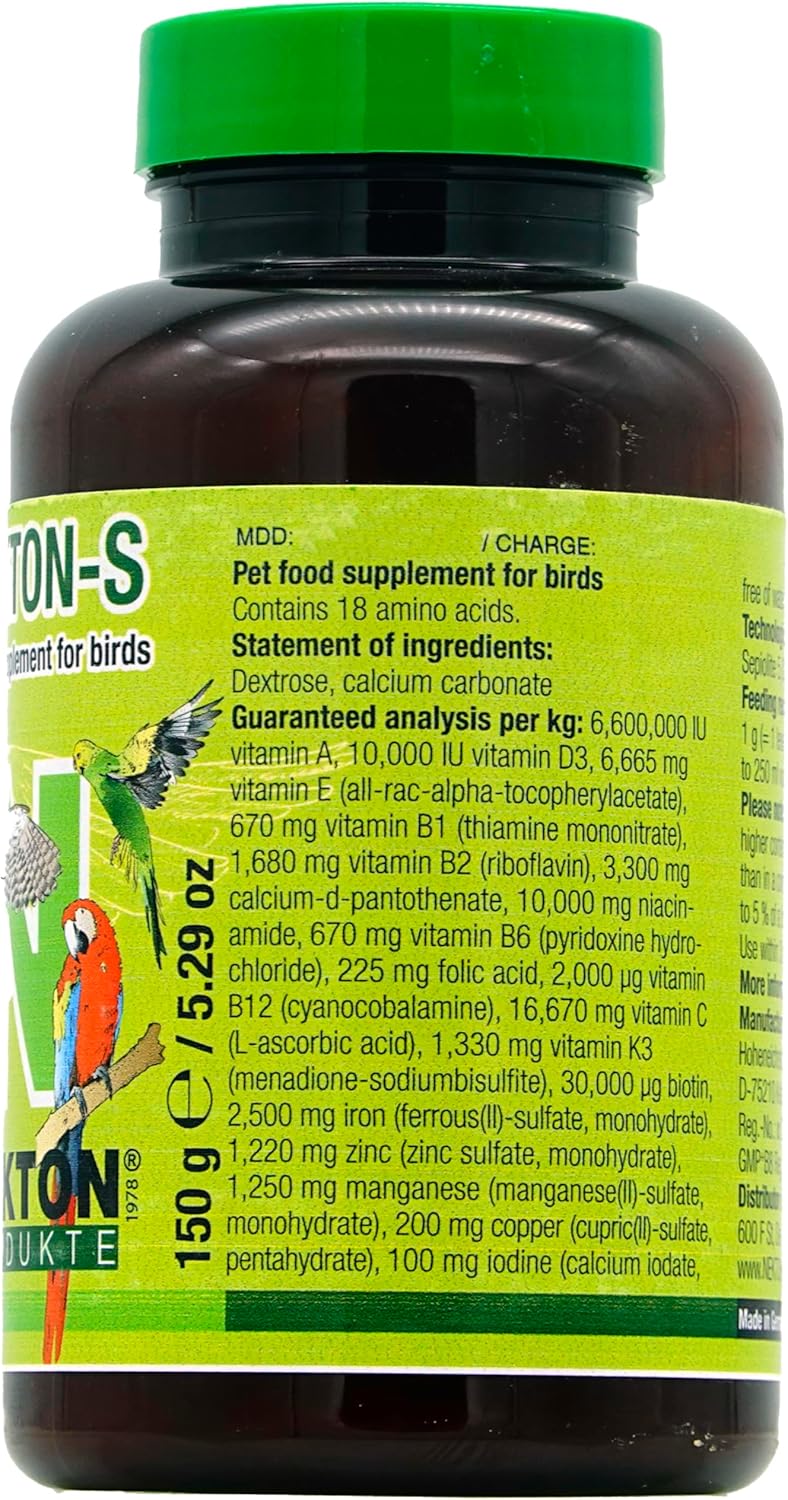 Nekton-S Multi-Vitamin Supplement for Birds, 150g - Essential Nutrients for All Caged Birds - Image 2