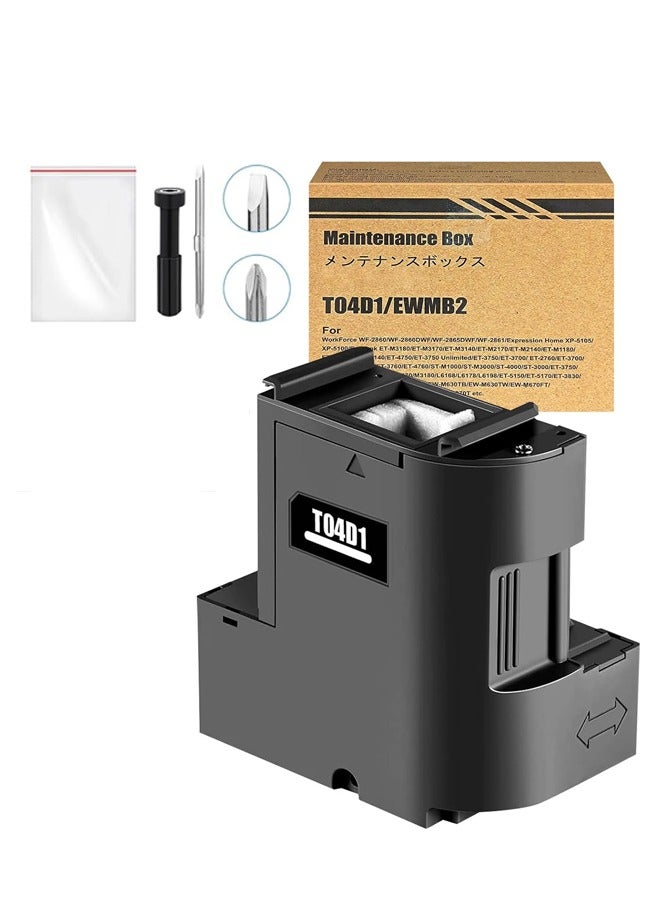 أوفيس ميكر T04D1 Maintenance Box Compatible for ET-15000 ET-3760 ET-4750 ET-3750 ET-4760, T04D100 Ink Maintenance Box T04D1 for ET-3850 ET-4850 ET-3710 ET-5150 ET-3830 ET-M1000, TO4D1/T04D100/04D1/EWMB2 - Image 1