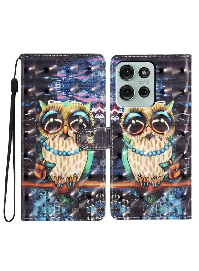 S-TOP Case For Motorola Moto G75 5G 3D Pattern Leather Phone Case - Image 1