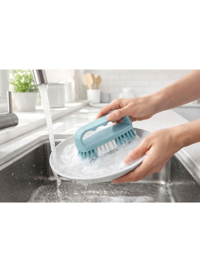 Titiz Plastik فرشاة تنظيف اليدين والياقات بمقبض مريح وشعيرات متينة للعناية بالملابس والأقمشة، فرشاة نظافة متعددة الاستخدامات، 9.7 × 4 × 5.5 سم، لون أزرق - Image 2