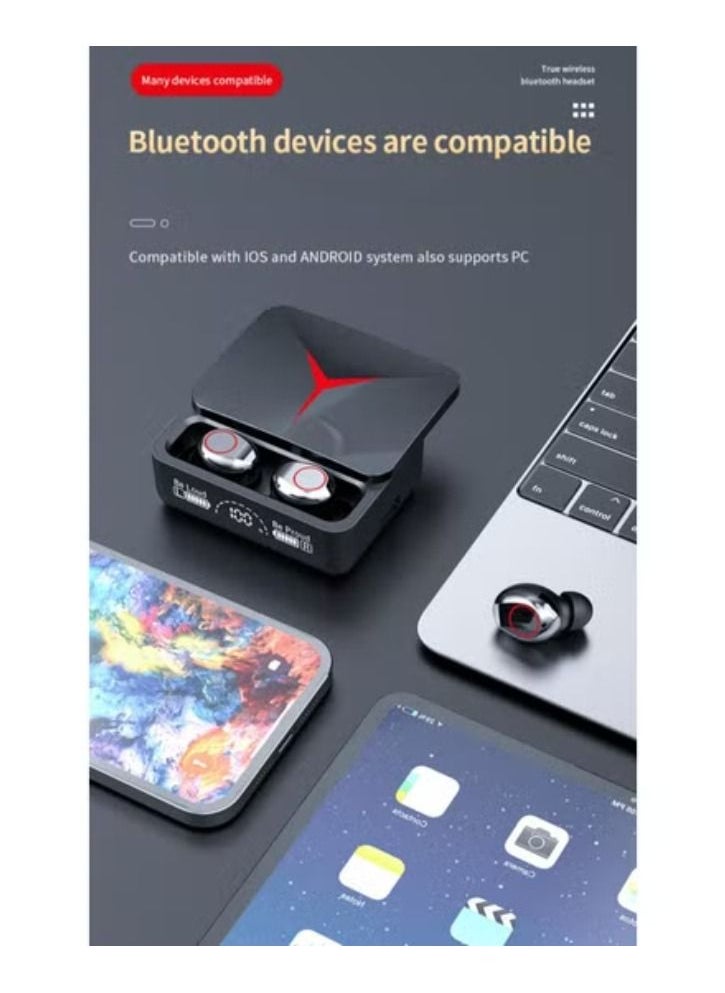 Generic - M90 Pro TWS Wireless Bluetooth Gaming Earbuds With Environmental Noise Cancellation Technology Black - Image 1