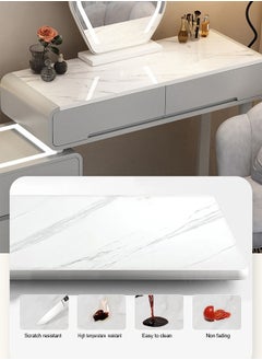 NKX Elegant and Efficient Smart Dressing Table for Contemporary Living Spaces with LED on table and Mirror  - Image 3