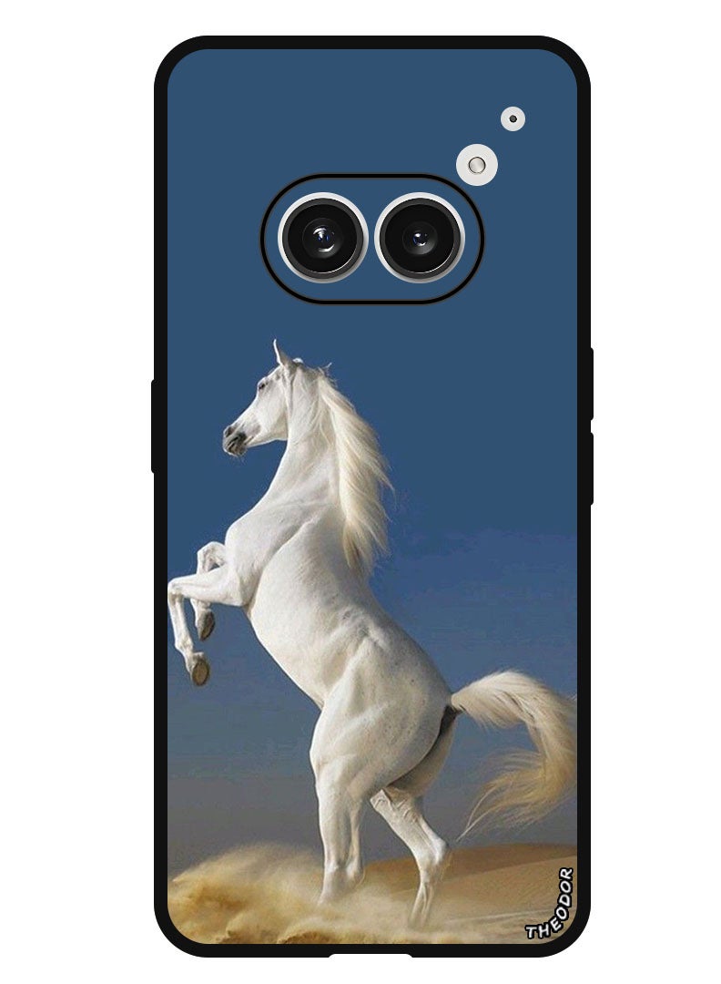 Theodor Protective Case Anti Scratch Shock Proof Bumper Cover For Nothing Phone (2a) White horse - Image 1