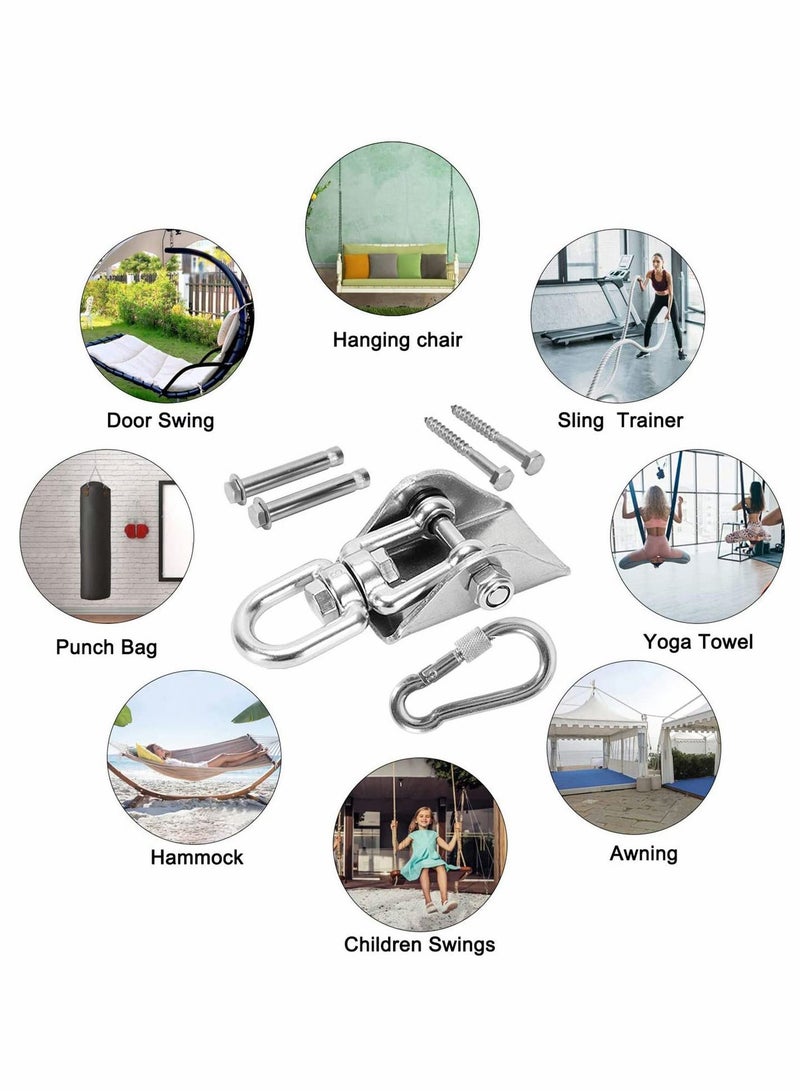 Y&D Heavy Duty Swing Hangers Set 360° Swivel for Yoga Hammock Trapeze - Image 4