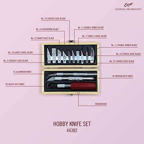 Excel Blades Precision Hobby Knife Set, 13-Piece Precision Craft Knife Set with Case – Includes Light to Heavy Duty Handles and Assorted Blades for Crafting and Precision Cutting - Made in USA - Image 3