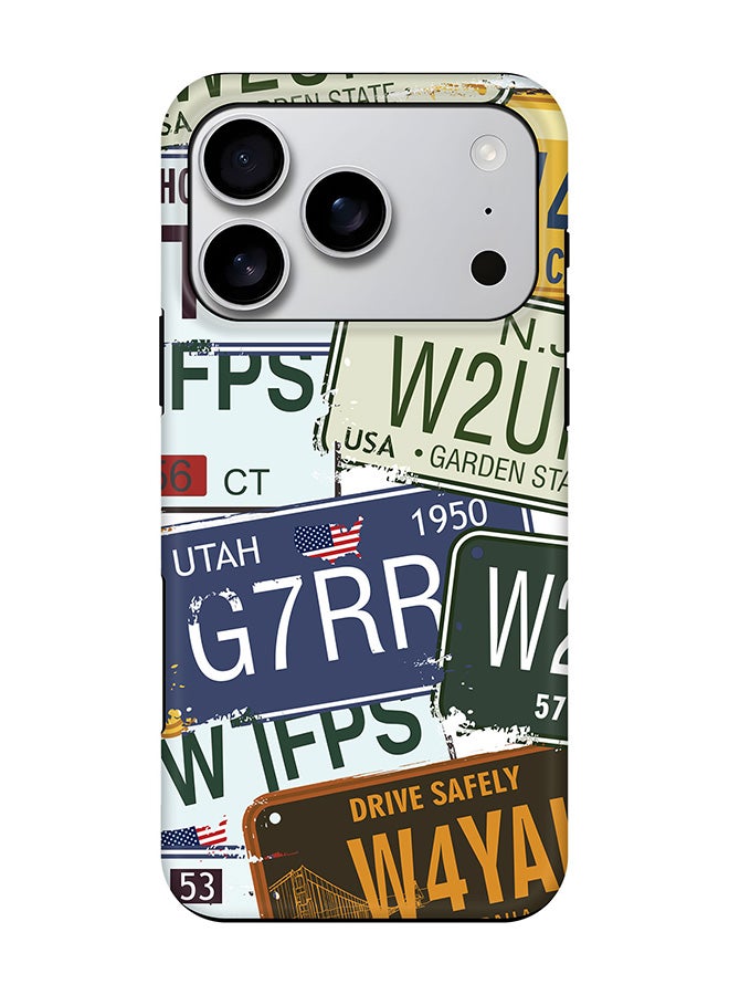 Tough Pro Magnetic Case for iPhone 17 Pro, Dual Layer hybrid PC + TPU Mobile Cover Matte - Number Plates