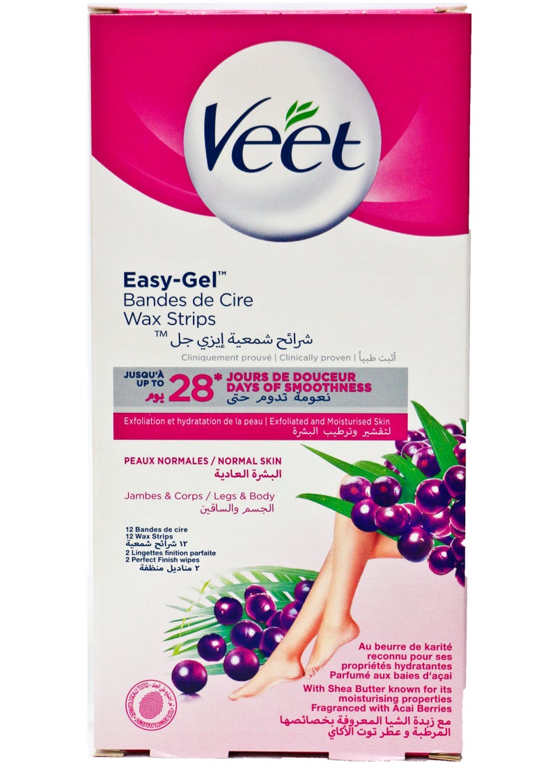 Veet Veet Hair Removal Wax Stripes For Normal Skin - 12 Stripes 2 PCS  - Image 2